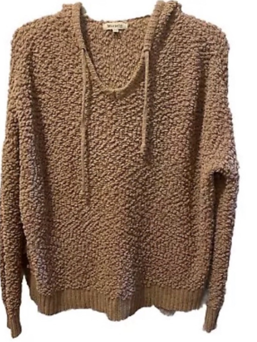 Miracle USA Tan Popcorn Hoodie Sweater